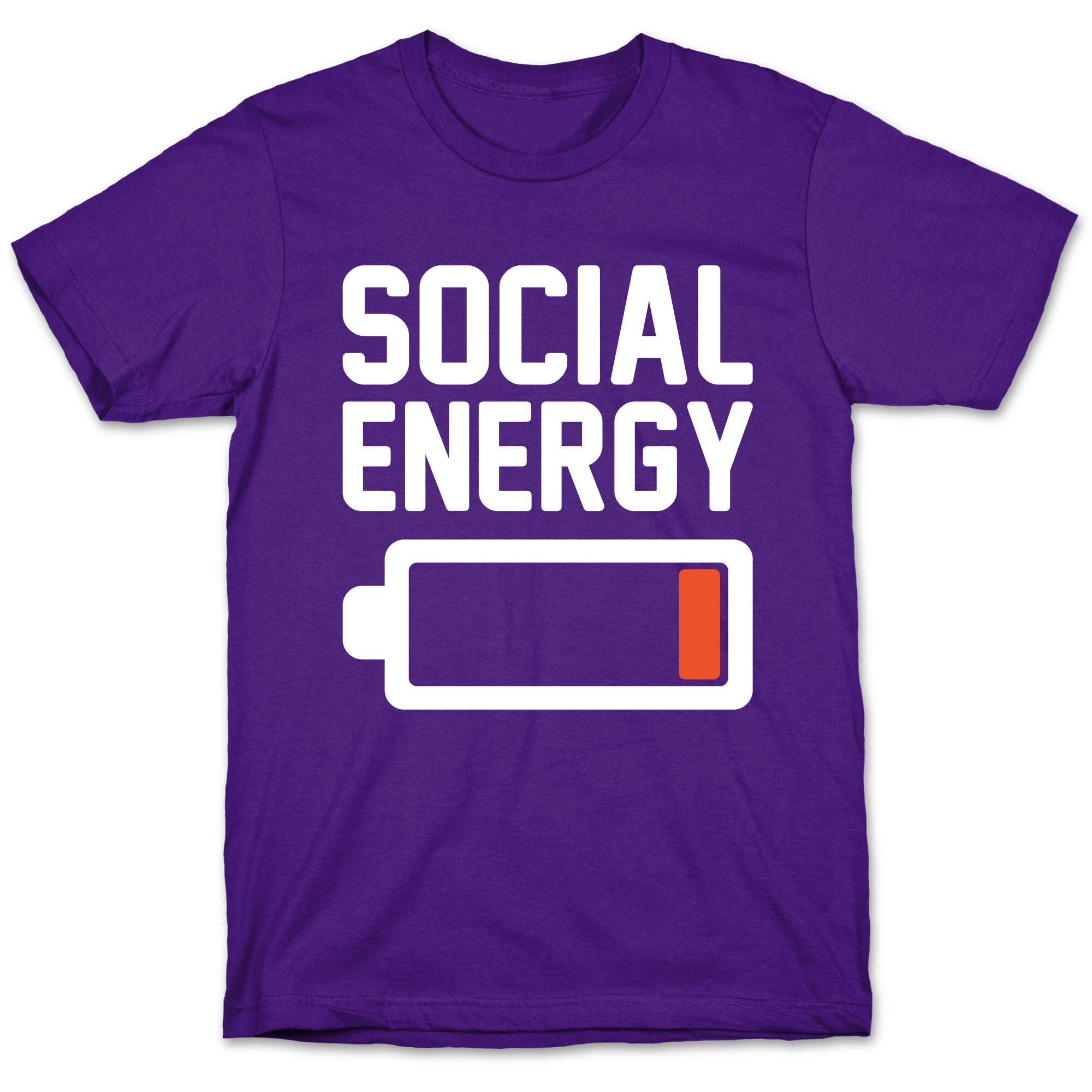 Social Energy Low White Print T-Shirt